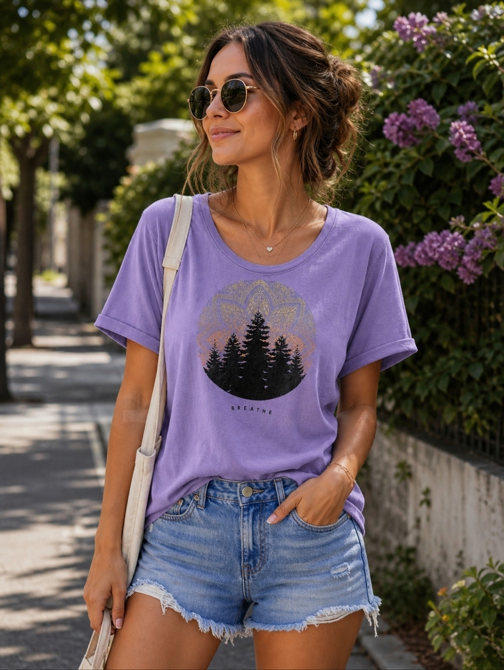 Life Is Good ' Breathe' Crusher Tee- Size Large